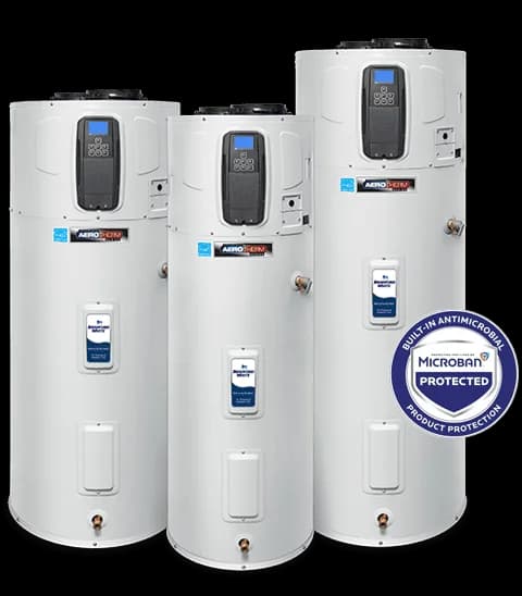 Heat pump water heaters in three tank sizes