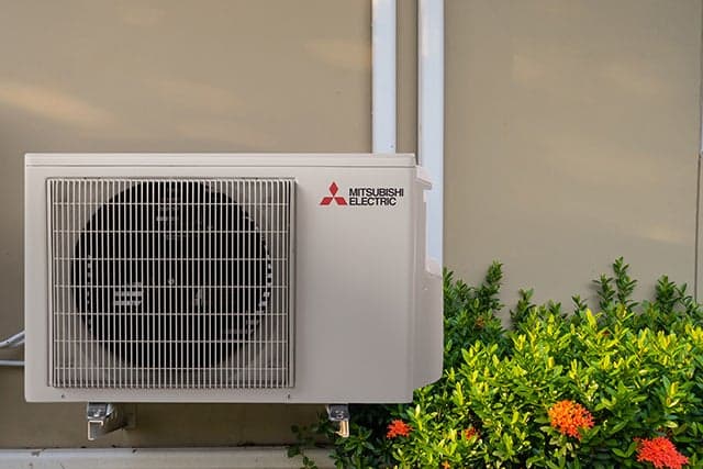 Mitsubishi Electric ductless outdoor heat pump unit