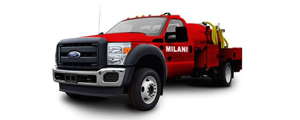 Milani vacuum truck for waste removal