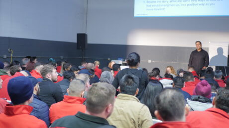 Steve Gill's leadership seminar to Milani employees
